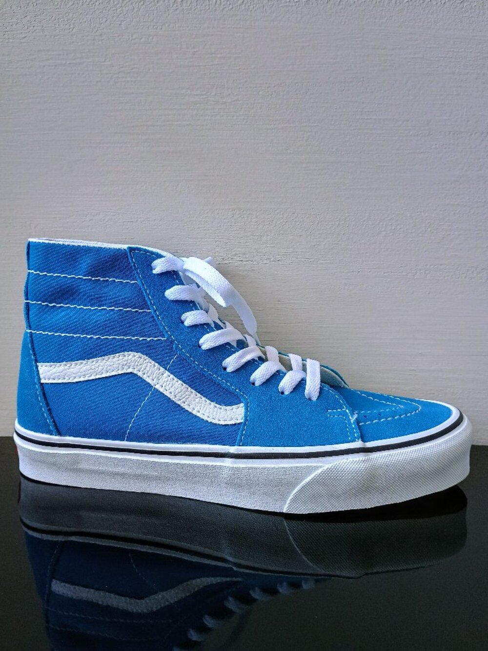 Vans Women's Sk8-Hi Tapered Color Theory Suede/Canvas in Amazing Mediterrania